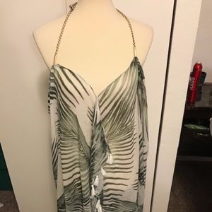 Palm Leaf Print Wrap for Beach or Pool